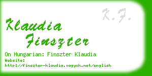 klaudia finszter business card